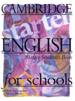 Cambridge English for Schools Starter-Students Books