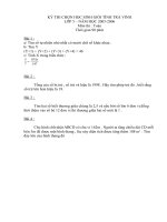 ĐỀ THI HỌC SINH GIỎI TỈNH TRÀ VINH LỚP 5 MÔN TOÁN