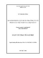 So sánh pháp luật quản trị công ty cổ phần của Việt Nam và Ả Rập Xê Út