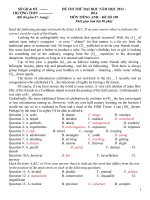 Bộ đề thi thử Đại học môn tiến g Anh (With key)