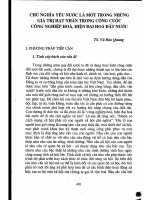 Chủ nghĩa yêu nước là một trong những giá trị hạt nhân trong công cuộc công nghiệp hoá, hiện đại hoá đất nước