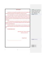 Tìm hiểu hiện trạng và đề xuất giải pháp hành vi sử dụng túi nylon tại quận Hà Đông thành phố Hà Nội