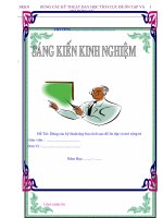 Dùng các kỹ thuật dạy học tích cực để ôn tập và mở rộng từ