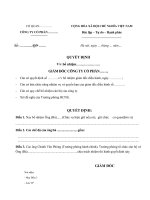 Quyết định bổ nhiệm