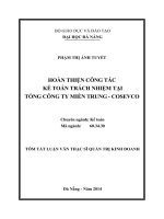 hoàn thiện công tác kế toán trách nhiệm tại tổng công ty miền trung cosevco