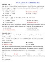 CÁC DẠNG CÂU HỎI HÓA THƯỜNG XUẤT HIỆN TRONG ĐỀ THI ĐẠI HỌC