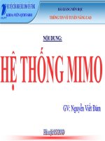 Bài giảng thông tin vô tuyến nâng cao   hệ thống mimo