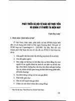 Báo cáo phát triển xã hội từ giác độ thực tiễn  và quản lý ở nước ta hiện nay