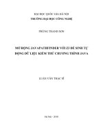 Mở rộng javapathfinder với z3 để sinh tự động dữ liệu kiếm thử chương trình java