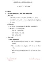 ÔN TẬP CHUYÊN ĐỀ 5 HIDROCACBON NO