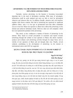 Báo cáo quảng cáo qua mạng interneu của các doanh nghiệp lữ hành hà nội thực trạng và giải pháp