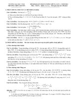 đề thi khảo sát môn toán 2015 trường chuyên vinh