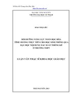 LUẬN văn THẠC sĩ KHOA học GIÁO dục của đại học THÁI NGUYÊN TRƢỜNG đại học sư PHẠM đồ án bồi DƢỠNG NĂNG lực TOÁN học hóa TÌNH HUỐNG THỰC TIỄN CHO học SINH THÔNG QUA dạy học nội DUNG xác SUẤT THỐNG kê ở TRƢỜNG THPT