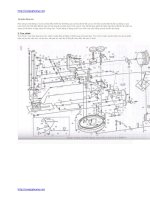 kết cấu máy thùa khuy khuyết đầu bằng