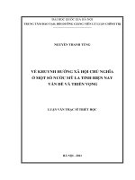 Về khuynh hướng xã hội chủ nghĩa ở một số nước Mỹ la tinh hiện nay vấn đề và triển vọng  Luận văn ThS. Triết học