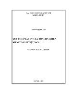 Quy chế pháp lý của doanh nghiệp kiểm toán ở Việt Nam. Luận văn ThS. Luật