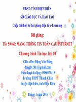 Slide tin học 10 bài 21 mạng thông tin tòan cầu Internet _Đ.V Đồng