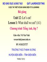 Slide tiếng anh 7 Unit 12 Let’s eat! _Văn Vinh