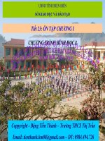 Slide tóan 8 ÔN TẬP CHƯƠNG 1 _ Tiến Thành