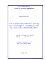 Đánh giá tình hình thực thi chính sách hỗ trợ vật tư nông nghiệp cho các hộ nông dân trên địa bàn quận kiến an, thành phố hải phòng