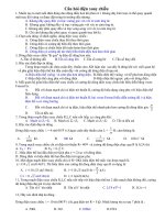 VẬT LÝ THPT - MỘT SỐ CÂU HỎI TRẮC NGHIỆM VỀ ĐIỆN XOAY CHIỀU - CÓ ĐÁP ÁN