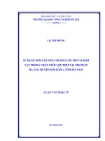 Sử dụng đệm lót nền chuồng lên men vi sinh vật trong chăn nuôi lợn thịt tại thị trấn ba sao, huyện kim bảng, tỉnh hà nam