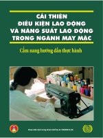 CẢI THIỆN ĐIỀU KIỆN LAO ĐỘNG VÀ NĂNG SUẤT LAO ĐỘNG TRONG NGÀNH MAY