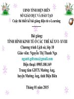 Slide sử 10 TÌNH HÌNH KINH TẾ Ở CÁC THẾ KỈ XVI -XVIII _Thanh Nga