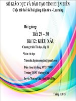 Slide tin học 11 bài 12 kiểu xâu _THPT Mường Chà