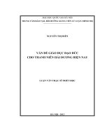 Vấn đề giáo dục đạo đức cho thanh niên Hải Dương hiện nay