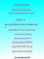 Slide tin học 10 bài 21 mạng thông tin tòan cầu Internet tiết 1 _T.V Hòang