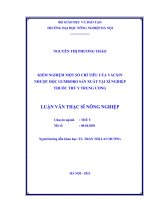 Kiểm nghiệm một số chỉ tiêu của vacxin nhược độc gumboro sản xuất tại xí nghiệp thuốc thu y trung ương