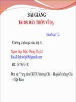 Slide văn 11 ĐÂY THÔN VĨ DẠ _Thị Lê