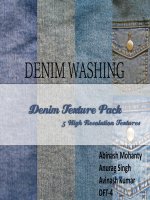TÀI LIỆU TIẾNG ANH VỀ WASH VẢI DENIM NGÀNH MAY - DENIM WASHING