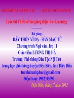 Slide văn 11 ĐÂY THÔN VĨ DẠ - HÀN MẶC TỬ _Thị Hà