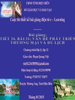 Slide Địa lí 12 BÀI 31 VẤN ĐỀ PHÁT TRIỂN THƯƠNg MẠI VÀ DU LỊCH _Quang Việt