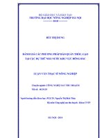Đánh giá các phương pháp bảo quản thóc, gạo tại cục dự trữ nhà nước khu vực đông bắc