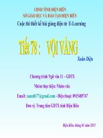 Slide văn 11 VỘI VÀNG _GDTX Điện Biên