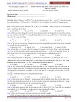 ĐỀ DỰ ĐOÁN MÔN VẬT LÝ KỲ THI QUỐC GIA THPT 2015 - ĐỀ SỐ 4