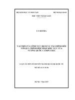 Vai trò của lĩnh vực dịch vụ tài chính đối với quá trình hội nhập khu vực của Vương Quốc Campuchia