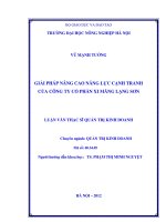 Giải pháp nâng cao năng lực cạnh tranh của công ty cổ phần xi măng lạng sơn