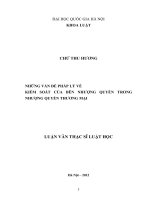 Một số vấn đề pháp lý về kiểm soát của bên nhượng quyền trong hoạt động nhượng quyền thương mại