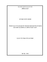 Pháp luật về giải quyết tranh chấp quyền sử dụng đất khi vợ chồng ly hôn  Luận văn ThS. Luật