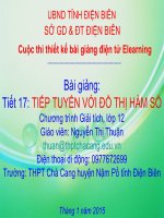 Slide tóan 12 TIẾP TUYẾN VỚI ĐỒ THỊ HÀM SỐ _Thị Thuận