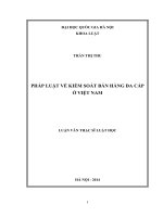Pháp luật về kiểm soát bán hàng đa cấp ở Việt Nam