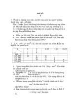 ĐỀ THI VÀ LỜI GIẢI MÔN XÁC SUẤT THỐNG KÊ.