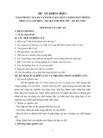 ĐỀCƯƠNG GIẢI PHÁP cải tạo và NÂNG CAO CHẤT LƯỢNG đất TRỒNG TRỌT xã LAM điền   HUYỆN CHƯƠNG mỹ   TP  hà nội