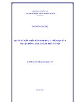 Quản lý rác thải rắn sinh hoạt trên địa bàn huyện đông anh thành phố hà nội