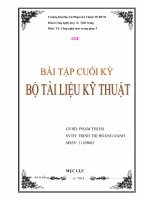 BÀI TẬP CUỐI KỲ - BỘ TÀI LIỆU KỸ THUẬT – XÂY DỰNG TÀI LIỆU KỸ THUẬT CHO SẢN PHẨM QUẦN SHORT KAKI NAM LƯNG LIỀN CÓ DÂY KÉO Ở GIỮA VÀ CÀI NÚT