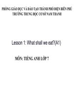 Slide tiếng anh 7 Unit 12 Let’s eat! _ THCS Nam Thanh